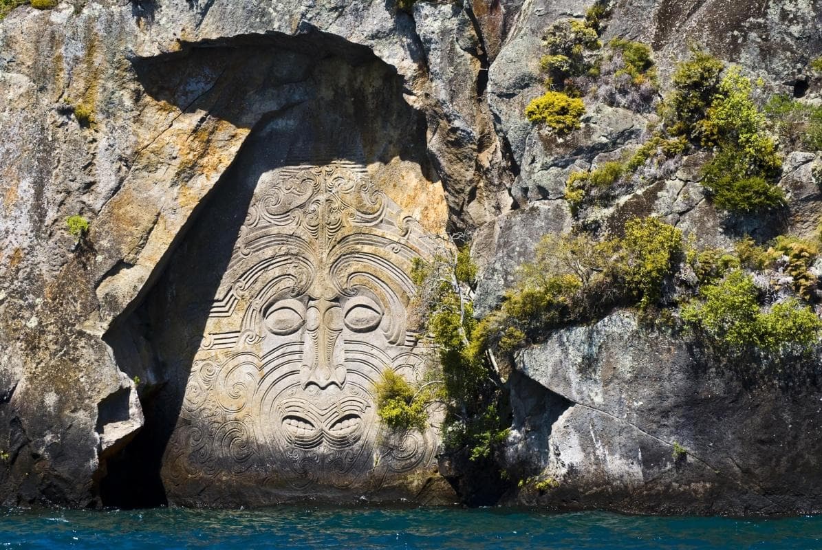 Mine Bay Maori Rock Carvings